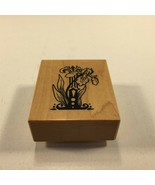 1993 PSX F-1108 Iris Flowers Theme Rubber Stamp - £13.58 GBP