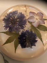 Vintage Flower Glass Paperweight Jeanne Ocker California Original In and... - $42.00