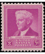 1940 3c Luther Burbank, American Botanist Scott 876 Mint F/VF NH - $0.99