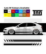 For Seat Leon Cupra R Stickers Mk1 Mk2 Mk3 Ibiza Vinyl Side Stripes Grap... - £31.44 GBP