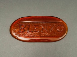 Blenko Glass Amber Retail Display Advertising Store Dealer Sign 12 1/2&quot; - £199.21 GBP
