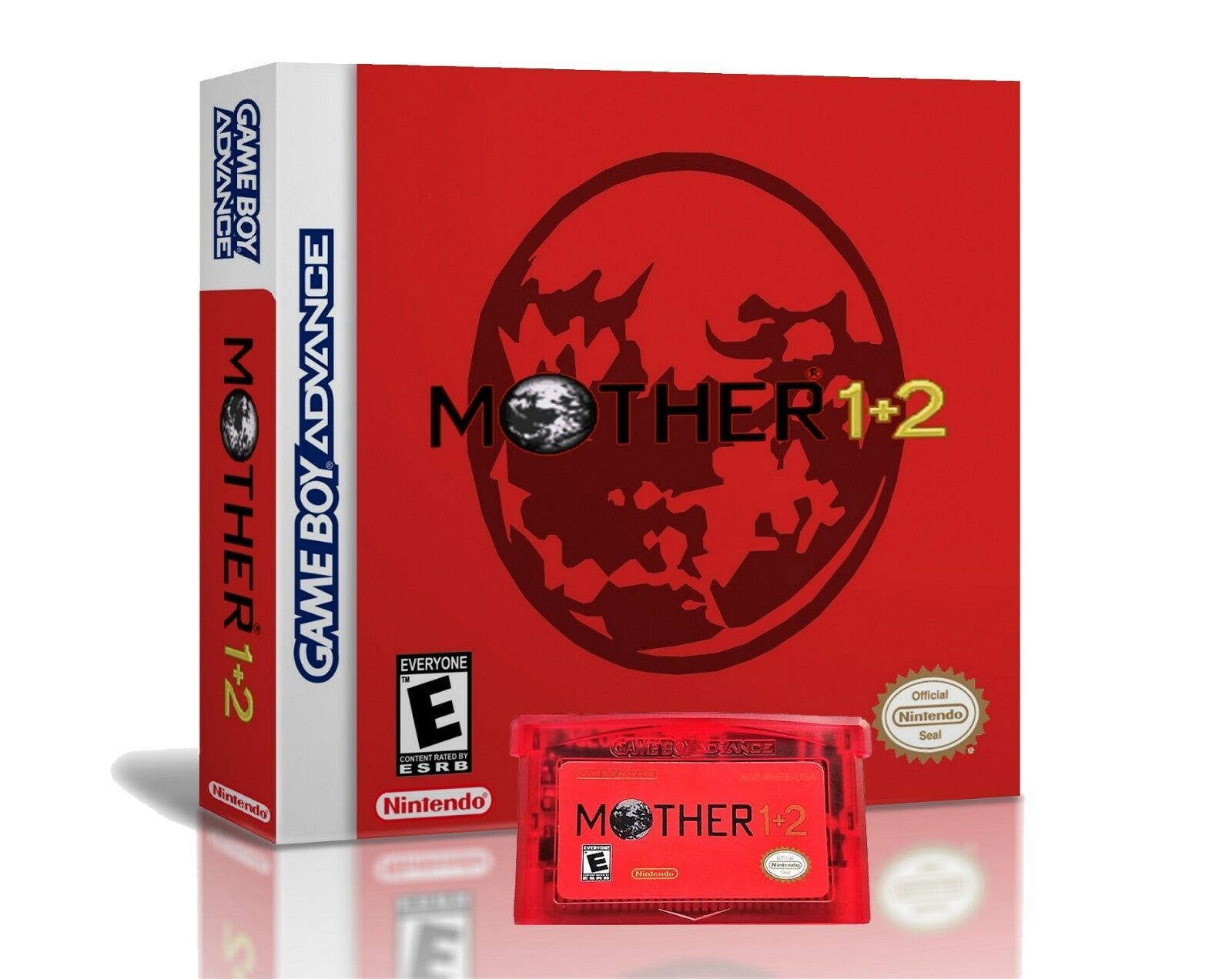 Mother 1 + 2  English Translation GBA Game Boy Earthbound w/ Case Box  US Seller