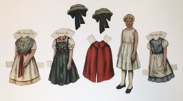 Vintage Paper Doll Lot Girl with Blonde Hair 1920s Style Clothing &amp; Hats USED - £15.63 GBP
