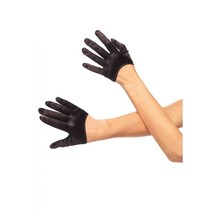 Leg Avenue Women&#39;s Mini Cropped Satin Gloves Black One Size - £21.78 GBP