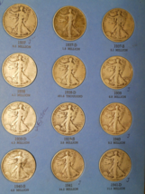 1937 - 1947 Complete Set 30 Walking Liberty 90% Silver Half Dollars Collection - £404.96 GBP