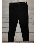 NYDJ Not Your Daughters Jeans Black Style #32610 Stretch Lift Tuck Straight Sz 6 - £15.48 GBP