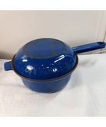 Vintage Cousances Le Creuset #18 Sauce Pan &amp; Saute Lid Enamel Cast Iron ... - $2,185.78 MXN