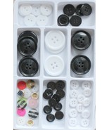 60 Piece Assorted Sewing Buttons Clothing Shirts Coats Jackets Arts &amp; Cr... - £5.43 GBP