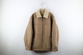 Vintage 90s Streetwear Mens XL Faded Deep Pile Fleece B3 Bomber Jacket Beige - $108.85