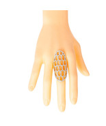 Gold Honeycomb Cocktail Ring - $54.51 CAD