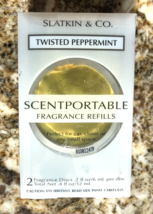 NEW Slatkin &amp; Co Scentportable Fragrance Refills Twisted Peppermint 2 Pack NWT - £15.92 GBP