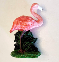 Pink Flamingo Figurine 5&quot; tall Resin Florida Wading Bird Statue - $9.83