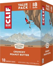 CLIF BAR - Crunchy Peanut Butter - Made with Organic Oats - Non-GMO - Plant Base - £41.81 GBP