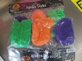 Amscan Multi-colored Spider Webs Halloween Scary Spooky Party Haunted House New - £4.02 GBP