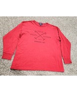 Polo Ralph Lauren RLPC Shirt Mens Med Red Spellout Vintage Casual Polo C... - $28.00