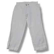 Athleta Pants Size Medium W33&quot; x L24&quot; 100% Linen Capri Pants Missing Dra... - £24.02 GBP