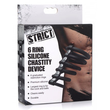 Strict 6 Ring Silicone Chastity Device - £15.42 GBP