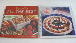 2 The Pampered Chef Cookbooks All the Best &amp; Delightful Desserts Spiral Bound - £7.70 GBP