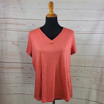 Talbots Petite Short Sleeve V- neck Burnt Orange Top Size PXL - $15.84
