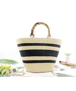 fashion bamboo handle women handbags casual  bucket bag large capacity r... - £149.30 GBP