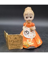 Vintage Josef Original George Good October Fall Birthday Porcelain Girl ... - $16.28 CAD