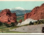 Pike&#39;s Peak from the Gateway Garden of the Gods CO Postcard PC4 - £4.00 GBP