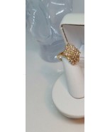 14k yellow gold 1 carat diamond cluster ring size 6.5 J-S-485-OES Vintag... - $668.25
