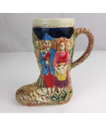 Vintage Royal Sealy Beautifully Detailed 6.5&quot; German Boot Vase Beer Stei... - $19.79