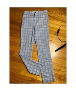 Hollister Ultra High Rise Plaid Knit  Pants Slim Fit  Blue White Size Me... - $19.70 CAD