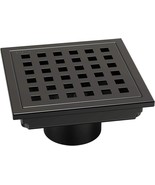 WEBANG 4 Inch Square Shower Floor Drain with Flange, Quadrato Pattern, B... - $31.14