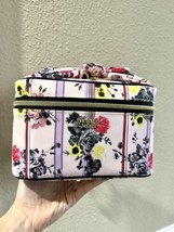 Victoria’s Secret Blush Floral Striped Small Weekender Train Case Pink NEW - $33.66