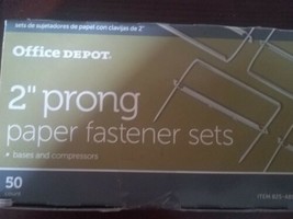 office depot 2&quot; prong paper fastener sets 50 count - $21.37