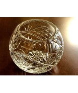 Mid century clear cut crystal glass small bowl 4&quot; tall - £20.78 GBP