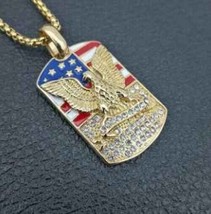 American Flag Eagle Necklace - £20.77 GBP