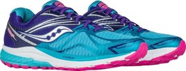 Saucony Womens Ride 9 Running Shoe, Navy/Blue/Pink, 6 W - Wide NEW IN BOX - £70.55 GBP