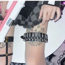 1x of Goth, Emo, Punk, Rock, Y2K Silver Bullet  Leg Garter Band  - $184.43 MXN