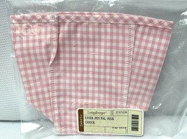 Longaberger Pen Pal / Pencil Basket Pink White Check Fabric Liner Only NEW! - £13.02 GBP