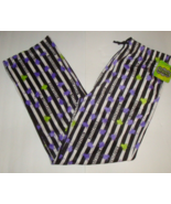 Beetlejuice Men&#39;s Minky Fleece Sleep Pajama Pants Black White Stripe w/B... - $488.85 MXN