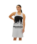 Cozy Racerback Dress: Wanderlust Print, Women&#39;s, Black or White Seams - £36.93 GBP+