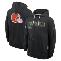 New Browns 2025 Crucial Catch Beat Cancer Sideline Hoodie for Cleveland ... - $69.90