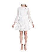 NEW Dress the Population White Long Sleeve Fit &amp; Flare Dress Size S - €25,61 EUR