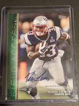 2015 Topps Dion Lewis Auto Field Access #189 Green #10/50 Patriots Pittsburgh - £27.96 GBP