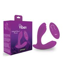 Viben Epiphany Insertable Panty Vibe With Clitoral Roller Ball Berry - $75.00