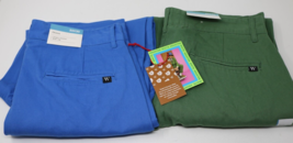 Houston White Adult Essential Chino Pants 33x30 Blue &amp; Green Lot of 2 Pa... - £31.63 GBP