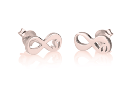 Infinity Initial Earrings: Sterling Silver, 24K Gold, Rose Gold - £102.25 GBP