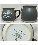 Threshold HOLIDAY CHEER Mug Winter Christmas Stoneware Coffee Gray Cup 1... - £14.09 GBP