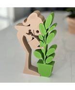 Sculpture of Girl Watering Plant Perfect Gift for Plant Lovers and Green... - $31.90