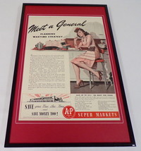 1942 A&amp;P Supermarkets Framed 11x17 ORIGINAL Vintage Advertising Poster - $69.29