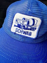 Vtg Schwab Dump Truck Construction Patch Cap SnapBack Trucker Hat Florid... - £47.81 GBP