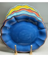 4 Dinner Plates Nautica Melamine 11” Turquoise Blue Orange Yellow New - $35.59